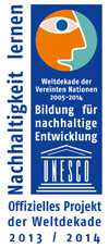 third UN recognition in 2013/2014 (logo of the UNESCO)